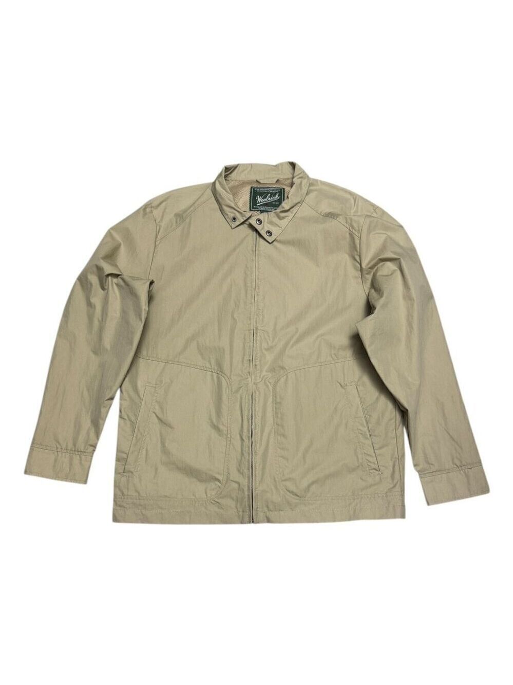 WOOLRICH Khaki Water Resistant Bomber Casual Light Jacket Mens Large